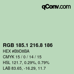 Color code: RGB 185.1 216.8 186 | qconv.com