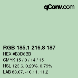 Color code: RGB 185.1 216.8 187 | qconv.com