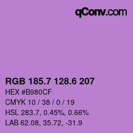 カラーコード: RGB 185.7 128.6 207 | qconv.com