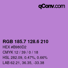 カラーコード: RGB 185.7 128.6 210 | qconv.com