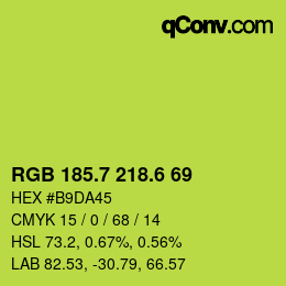 カラーコード: RGB 185.7 218.6 69 | qconv.com