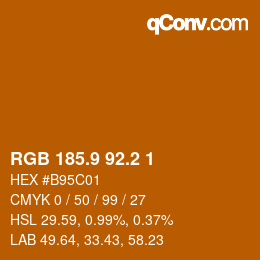 カラーコード: RGB 185.9 92.2 1 | qconv.com