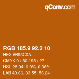 Color code: RGB 185.9 92.2 10 | qconv.com