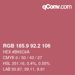Color code: RGB 185.9 92.2 106 | qconv.com