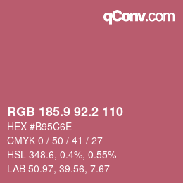 Color code: RGB 185.9 92.2 110 | qconv.com