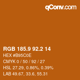 Color code: RGB 185.9 92.2 14 | qconv.com