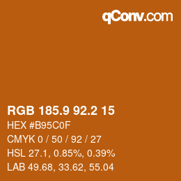 Color code: RGB 185.9 92.2 15 | qconv.com