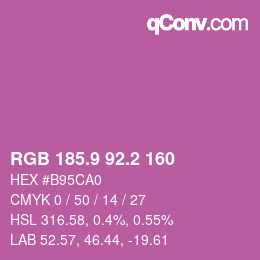 カラーコード: RGB 185.9 92.2 160 | qconv.com