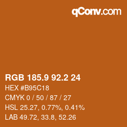Color code: RGB 185.9 92.2 24 | qconv.com