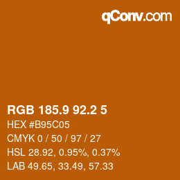 Color code: RGB 185.9 92.2 5 | qconv.com