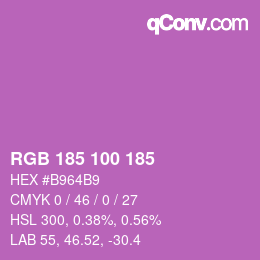 Color code: RGB 185 100 185 | qconv.com