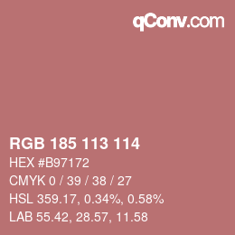 Color code: RGB 185 113 114 | qconv.com