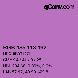 Color code: RGB 185 113 192 | qconv.com