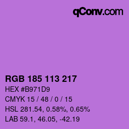 Color code: RGB 185 113 217 | qconv.com