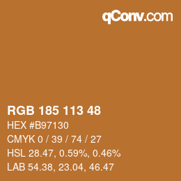 Color code: RGB 185 113 48 | qconv.com