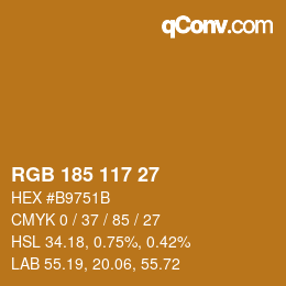 カラーコード: RGB 185 117 27 | qconv.com