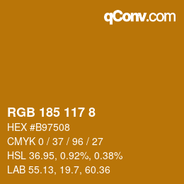 Farbcode: RGB 185 117 8 | qconv.com