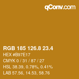 カラーコード: RGB 185 126.8 23.4 | qconv.com
