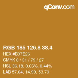 カラーコード: RGB 185 126.8 38.4 | qconv.com