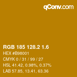 カラーコード: RGB 185 128.2 1.6 | qconv.com