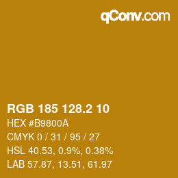 カラーコード: RGB 185 128.2 10 | qconv.com