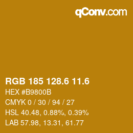 カラーコード: RGB 185 128.6 11.6 | qconv.com