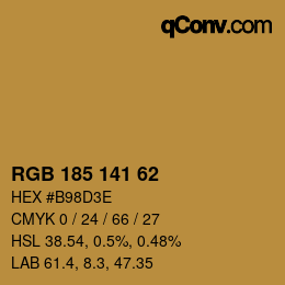 Code couleur: RGB 185 141 62 | qconv.com