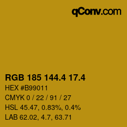 カラーコード: RGB 185 144.4 17.4 | qconv.com