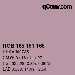 カラーコード: RGB 185 151 165 | qconv.com