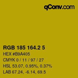 カラーコード: RGB 185 164.2 5 | qconv.com