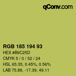 カラーコード: RGB 185 194 93 | qconv.com