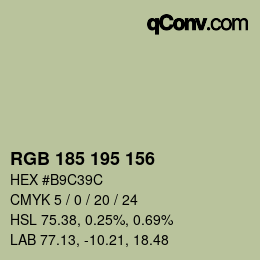 Farbcode: RGB 185 195 156 | qconv.com