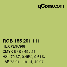 Farbcode: RGB 185 201 111 | qconv.com