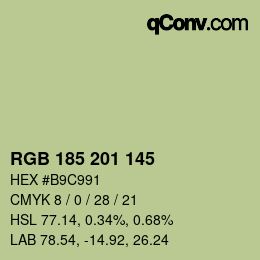 カラーコード: RGB 185 201 145 | qconv.com