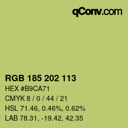カラーコード: RGB 185 202 113 | qconv.com