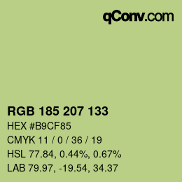 カラーコード: RGB 185 207 133 | qconv.com