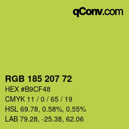 カラーコード: RGB 185 207 72 | qconv.com