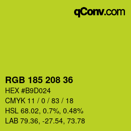 Color code: RGB 185 208 36 | qconv.com