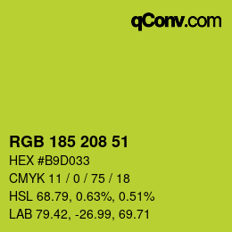 Color code: RGB 185 208 51 | qconv.com