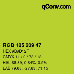 Color code: RGB 185 209 47 | qconv.com