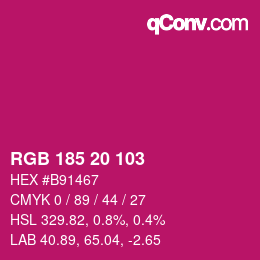 Color code: RGB 185 20 103 | qconv.com