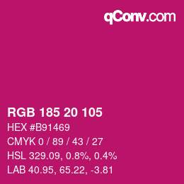 Color code: RGB 185 20 105 | qconv.com