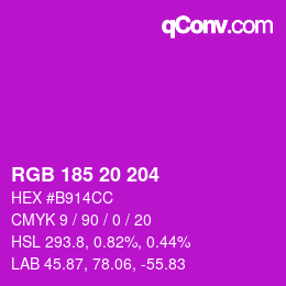 Color code: RGB 185 20 204 | qconv.com