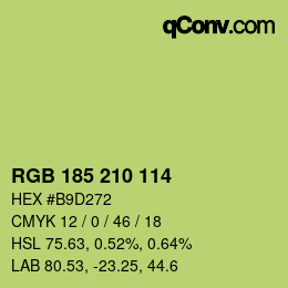 Color code: RGB 185 210 114 | qconv.com