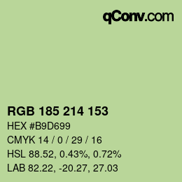 颜色代码: RGB 185 214 153 | qconv.com