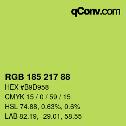 Color code: RGB 185 217 88 | qconv.com