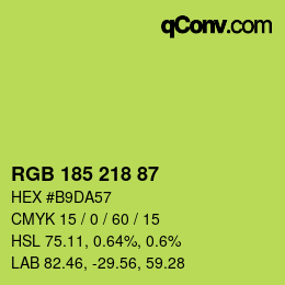 颜色代码: RGB 185 218 87 | qconv.com