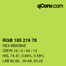 颜色代码: RGB 185 219 78 | qconv.com