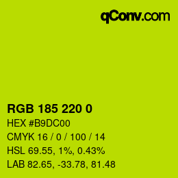 カラーコード: RGB 185 220 0 | qconv.com