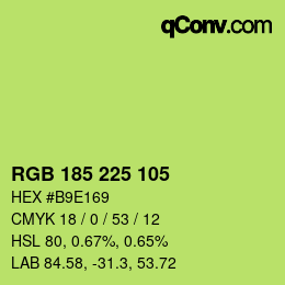 Color code: RGB 185 225 105 | qconv.com